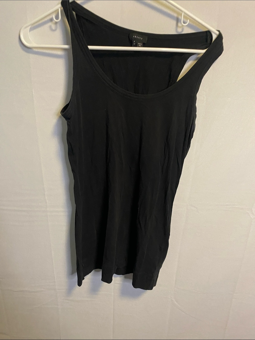 Theory Black Asymmetric One-Shoulder Tank